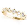 Square Shaped Milgrain Stackable Ring in Gold