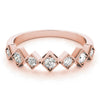 Square Shaped Milgrain Stackable Ring in Gold