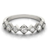 Square Shaped Milgrain Stackable Ring in Gold