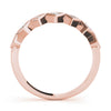 Square Shaped Milgrain Stackable Ring in Gold