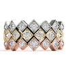 Square Shaped Milgrain Stackable Ring in Gold
