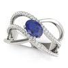 Double Row Split Shank Oval Fashion Rings in Gold