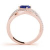 Double Row Split Shank Oval Fashion Rings in Gold