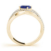 Double Row Split Shank Oval Fashion Rings in Gold