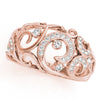 Prong Set Filigree Fashion Rings in Gold
