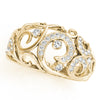 Prong Set Filigree Fashion Rings in Gold