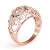 Prong Set Filigree Fashion Rings in Gold