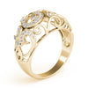Prong Set Filigree Fashion Rings in Gold