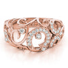 Prong Set Filigree Fashion Rings in Gold