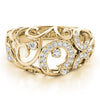 Prong Set Filigree Fashion Rings in Gold