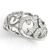 Prong Set Filigree Fashion Rings in Gold