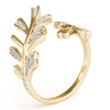 Nature Inspired Bypass Fashion Ring in Gold