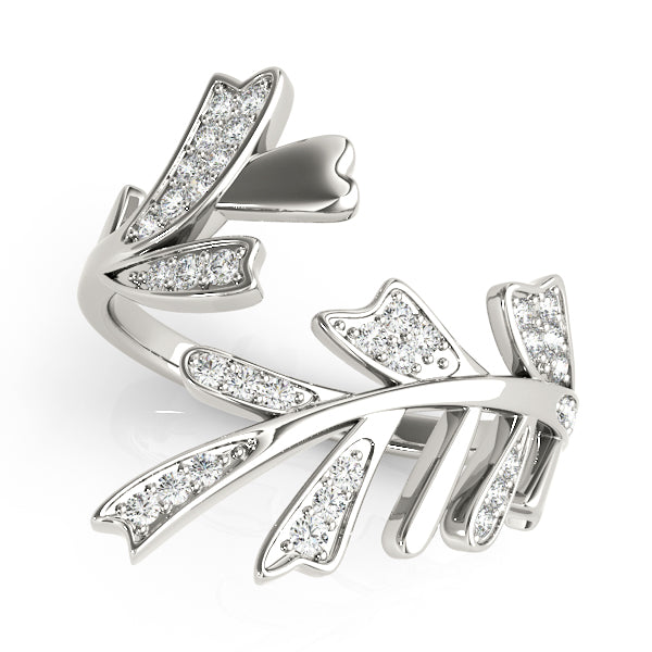 Nature Inspired Bypass Fashion Ring in Gold