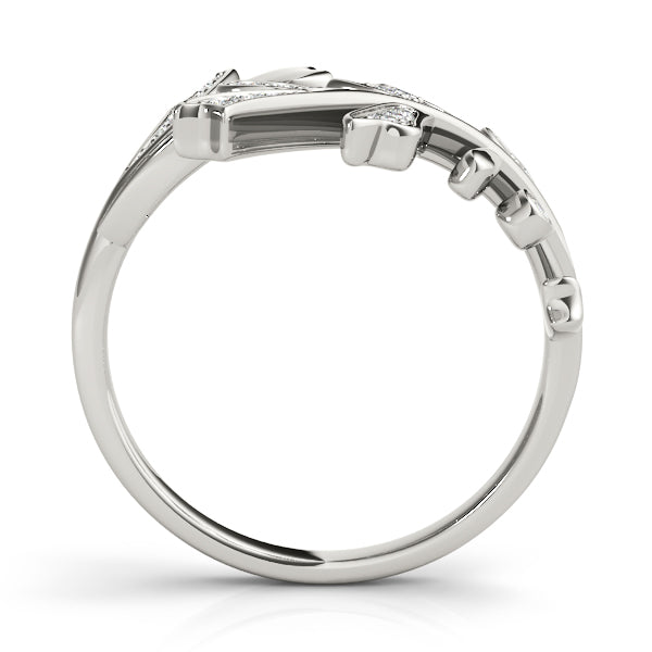 Nature Inspired Bypass Fashion Ring in Gold