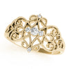 Vintage Inspired Milgrain Filigree Fashion Rings in Gold