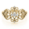 Vintage Inspired Milgrain Filigree Fashion Rings in Gold