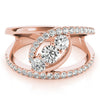 Bypass 3-Stone Split Shank Fashion Rings in Gold