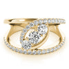 Bypass 3-Stone Split Shank Fashion Rings in Gold