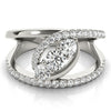 Bypass 3-Stone Split Shank Fashion Rings in Gold
