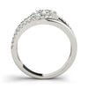 Bypass 3-Stone Split Shank Fashion Rings in Gold