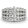 Multirow Prong Set Fashion Ring in Gold