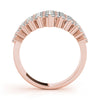 Multirow Prong Set Fashion Ring in Gold
