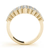 Multirow Prong Set Fashion Ring in Gold