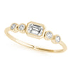 5-Stone Emerald Cut & Round Fashion Ring in Gold
