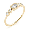 5-Stone Emerald Cut & Round Fashion Ring in Gold