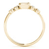 5-Stone Emerald Cut & Round Fashion Ring in Gold