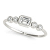 5-Stone Emerald Cut & Round Fashion Ring in Gold