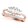 Fashion Ring Round & Straight Baguette in Gold