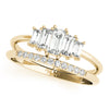 Fashion Ring Round & Straight Baguette in Gold