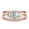 Fashion Ring Round & Straight Baguette in Gold