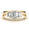 Fashion Ring Round & Straight Baguette in Gold