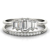 Fashion Ring Round & Straight Baguette in Gold