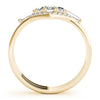V-Shaped Round & Baguette Fashion Rings in Gold
