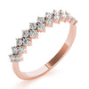 2-Row Prong Set Band in Gold