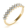 2-Row Prong Set Band in Gold