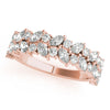 Alternating Marquise & Round 2-Row Band in Gold