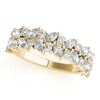 Alternating Marquise & Round 2-Row Band in Gold