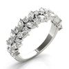 Alternating Marquise & Round 2-Row Band in Gold