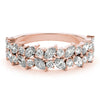 Alternating Marquise & Round 2-Row Band in Gold