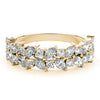 Alternating Marquise & Round 2-Row Band in Gold