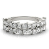 Alternating Marquise & Round 2-Row Band in Gold