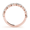 Alternating Marquise & Round 2-Row Band in Gold