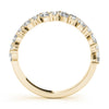 Alternating Marquise & Round 2-Row Band in Gold