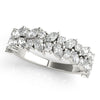 Alternating Marquise & Round 2-Row Band in Gold