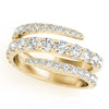 Multirow Split Shank Swirl Fashion Rings in Gold