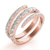 Multirow Split Shank Swirl Fashion Rings in Gold